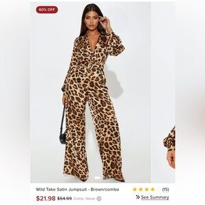 Fashion Nova Wild Leopard Jumpsuit